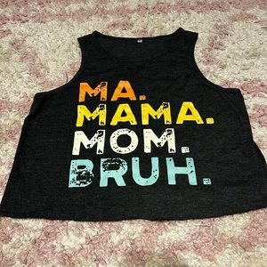 Women’s small “mom” crop top